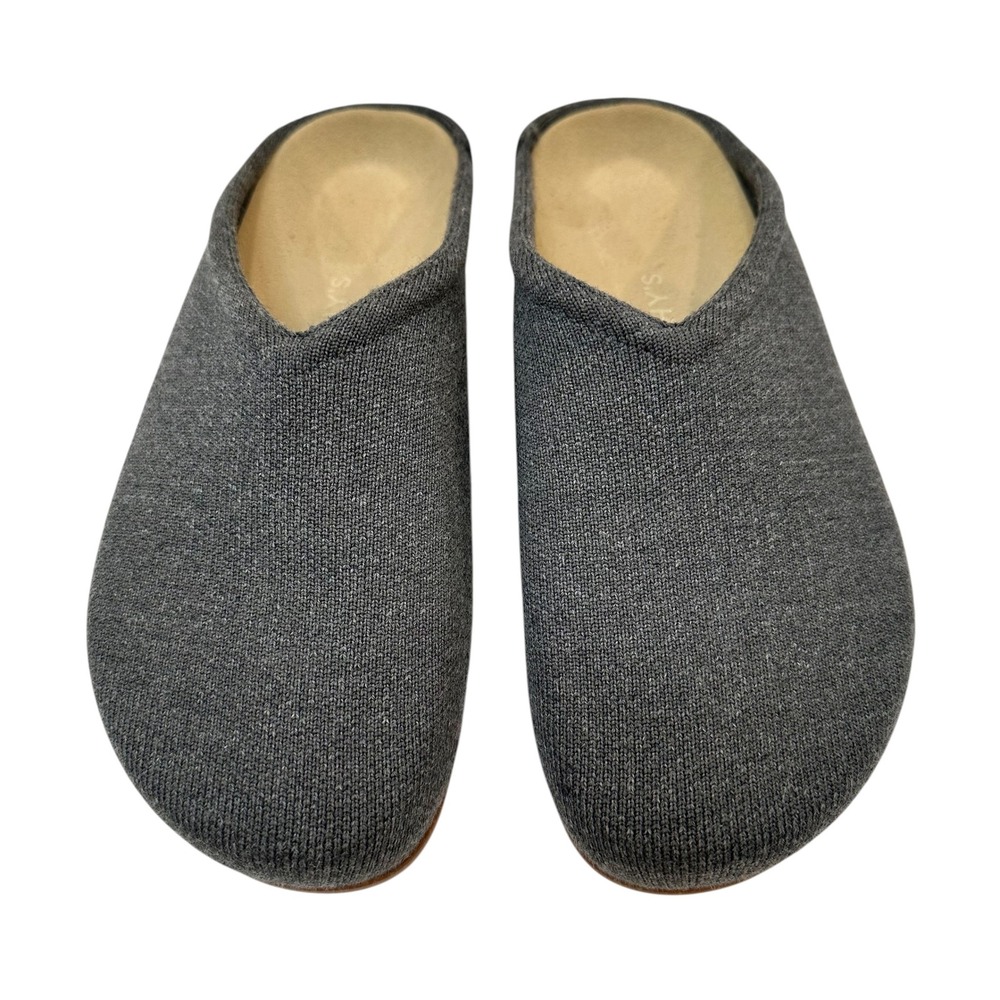 NWOT Rothys The Casual Clog Charcoal Grey Knit Slip On Shoes Size 8